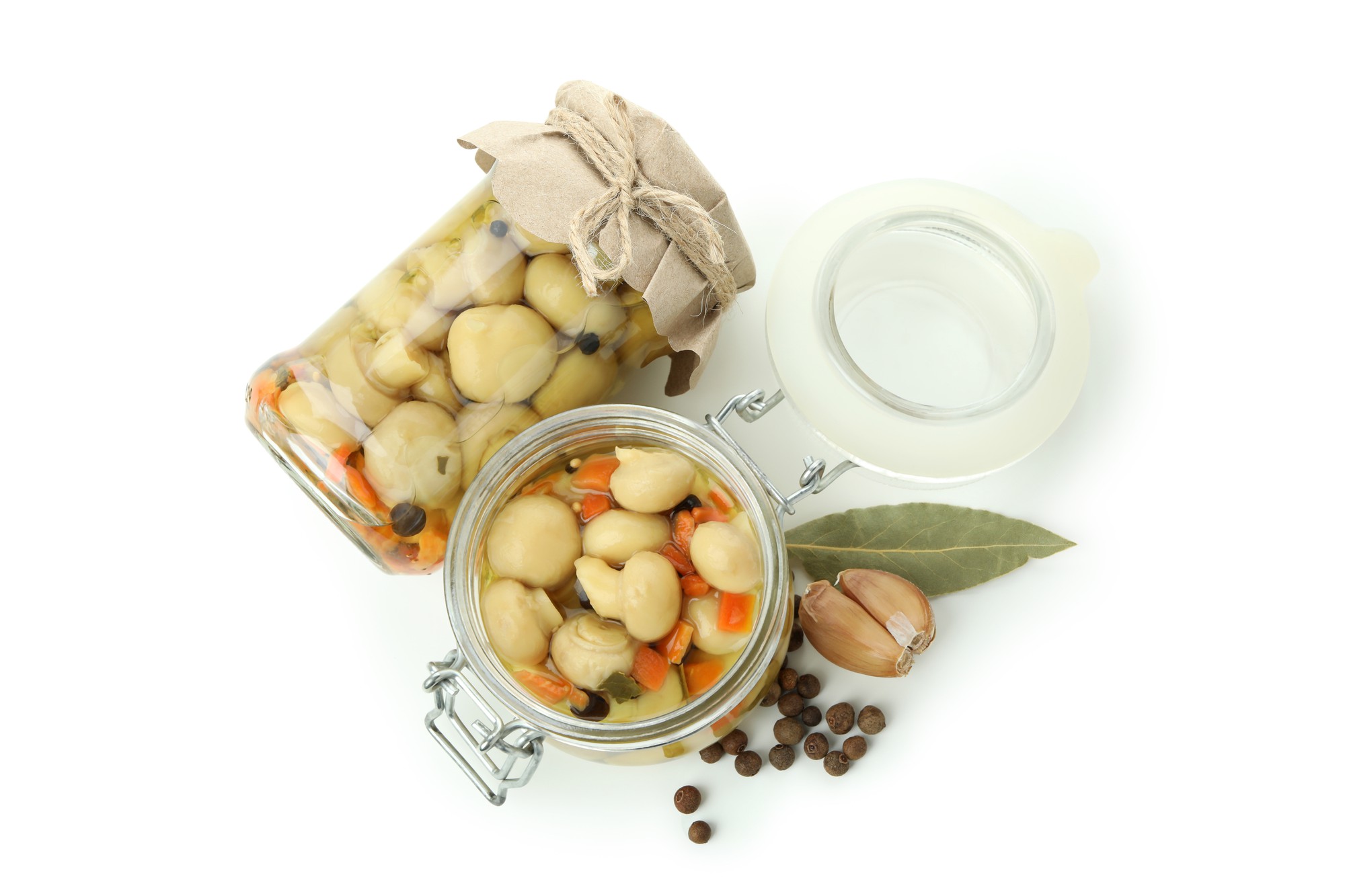 Tray of preserved goods staged for product photography
